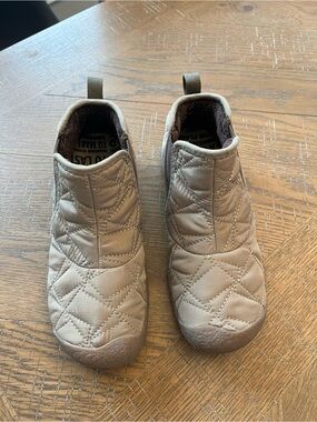 Keen Quilted Slip-On Ankle Booties in Taupe